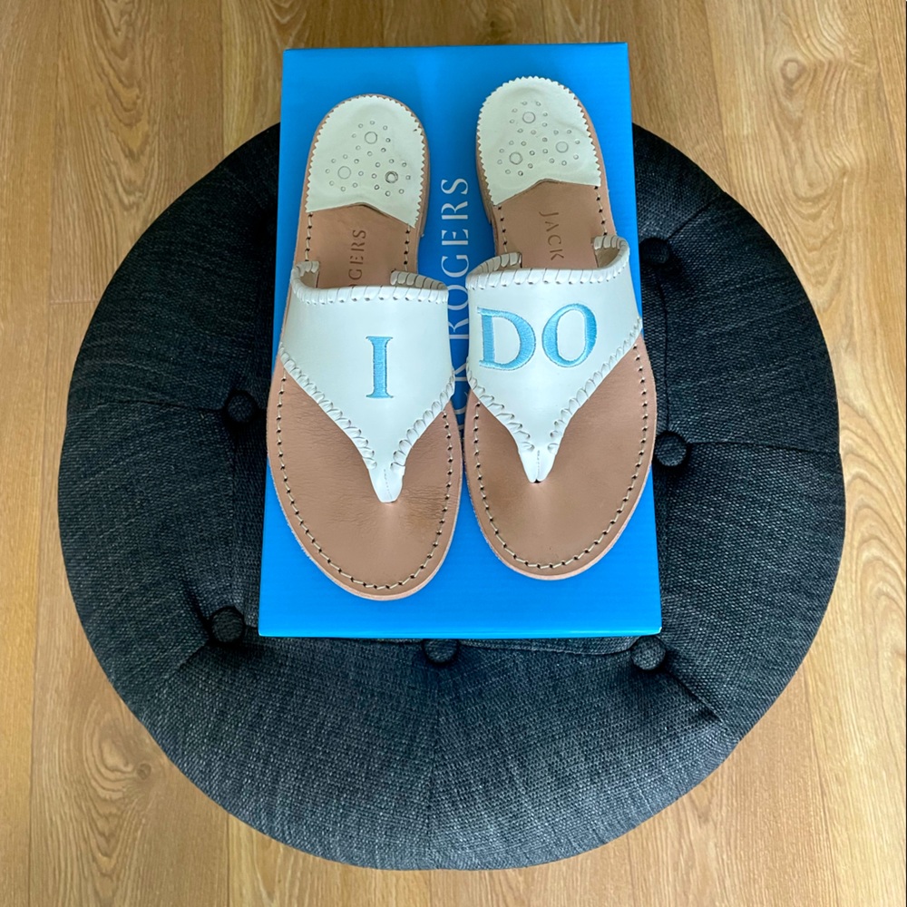 Jack Rogers White 'I Do' Sandals